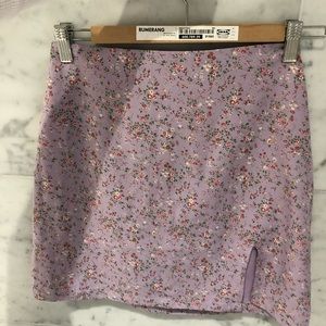 Princess Polly Purple Floral Skirt in size 4